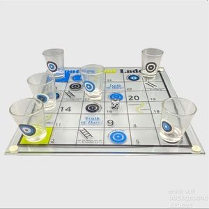 Fifth Avenue Crystal Shoots & Ladders Drinking Game vintage